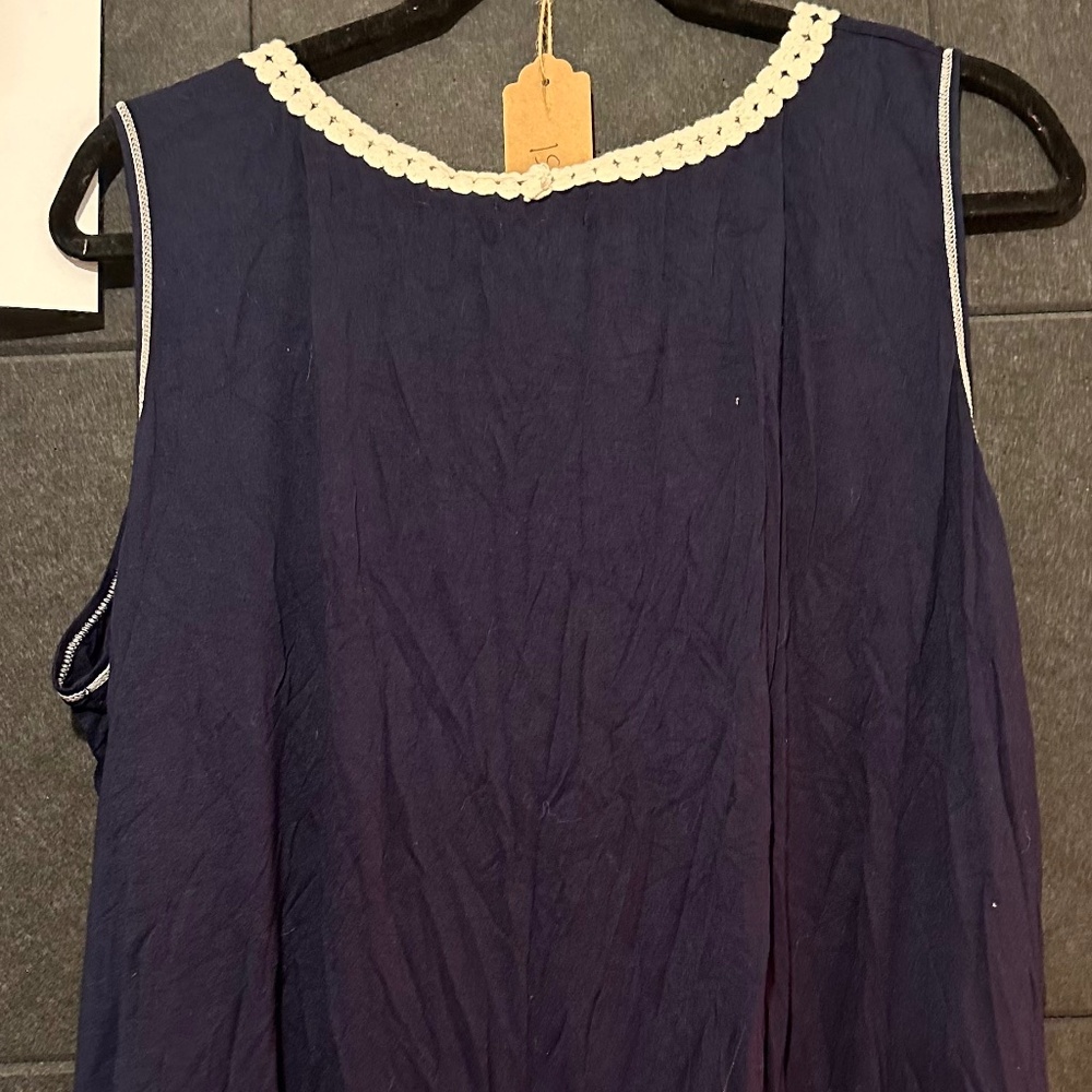 Plus size Navy Blue Tank